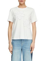 Comma Koszulka Kobiety Bawełna biały, 40. Białe t-shirty damskie Comma, bez wzorów, z bawełny, bez kołnierzyka. Za 169.95 zł.