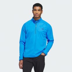 Bluza Ultimate365 Durable Water Repellent Wind Quarter-Zip. Niebieskie bluzy bez kaptura męskie Adidas, s, z polaru. Za 439.00 zł.