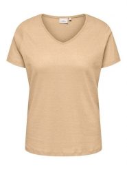 ONLY Koszulka w kolorze pomarańczowym rozmiar: XL-54. Pomarańczowe bluzki damskie Only, xl, bez wzorów, bez kołnierzyka. Za 65.85 zł.