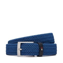 Pasek Tommy Hilfiger. Niebieskie paski męskie Tommy Hilfiger, bez wzorów. Za 209.99 zł.