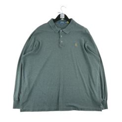 Second life - Męska koszulka polo z długim rękawem Grey - Jak nowy. Szare koszulki męskie z długim rękawem Ralph Lauren, m. Za 127.76 zł.