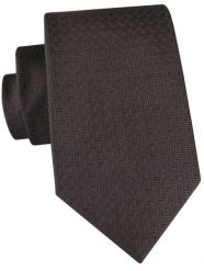 Męski Krawat - Czekoladowy Brąz - Angelo di Monti. Brązowe krawaty i muchy męskie Angelo di Monti, bez wzorów, z tkaniny, eleganckie. Za 49.99 zł.