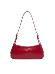 Calvin Klein Torebka Ck Small Shoulder Bag LV04F3170G Bordowy. Czerwone torebki klasyczne damskie CALVIN KLEIN, bez wzorów, ze skóry, bez dodatków. Za 409.99 zł.