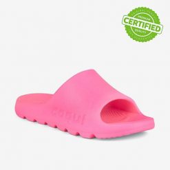 Klapki damskie Coqui Lou. Czerwone klapki damskie Coqui, bez wzorów, bez obcasa. Za 121.99 zł.