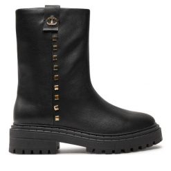 Botki TWINSET. Czarne botki damskie Twinset, bez obcasa, na płaskiej podeszwie, bez zapięcia. Za 889.99 zł.