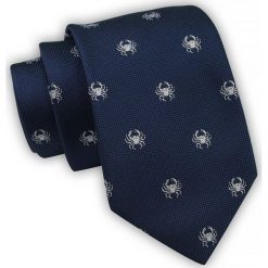 Krawat Alties (7 cm) - Znaki Zodiaku: RAK. Niebieskie krawaty i muchy męskie Alties, bez wzorów, z tkaniny, eleganckie. Za 49.00 zł.