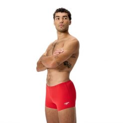 Spodenki kąpielowe męskie Speedo End+ Logo Aquashort. Czerwone kąpielówki męskie Speedo, l, na fitness i siłownię. Za 144.49 zł.
