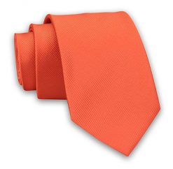 Pomarańczowy Elegancki Klasyczny Męski Krawat -Angelo di Monti- 7 cm, w Delikatne Prążki. Brązowe krawaty i muchy męskie Angelo di Monti, bez wzorów, z tkaniny, eleganckie. Za 45.00 zł.