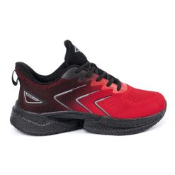 Vico Czarno-czerwone buty sportowe. Czerwone buty sportowe na co dzień damskie bez wzorów, z tkaniny, na fitness i siłownię. Za 151.58 zł.