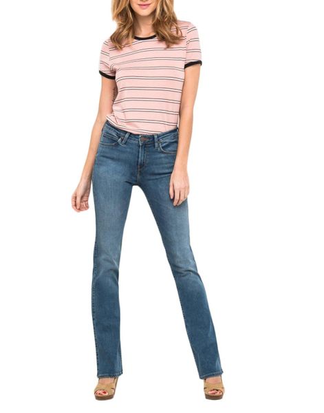 LEE DAMSKIE SPODNIE JEANSOWE HOXIE NINETY NINE L530HAZ 112112183. Spodnie materiałowe damskie Lee, bez wzorów, z jeansu. W wyprzedaży za 49.99 zł.