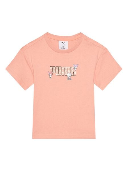 Puma T-Shirt PUMA X Hello Kitty And Friends 630062 Koralowy Regular Fit. Pomarańczowe koszulki dziewczęce Puma, bez wzorów, z bawełny, bez ramiączek. Za 79.99 zł.