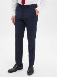 HUGO Spodnie - Hesten Mężczyźni Super Slim Fit niebieski, 46. Niebieskie spodnie wizytowe męskie Hugo, z wełny. Za 549.95 zł.