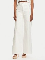Rinascimento Jeansy CFC0127565003 Biały Wide Leg. Białe jeansy damskie RINASCIMENTO. Za 609.99 zł.
