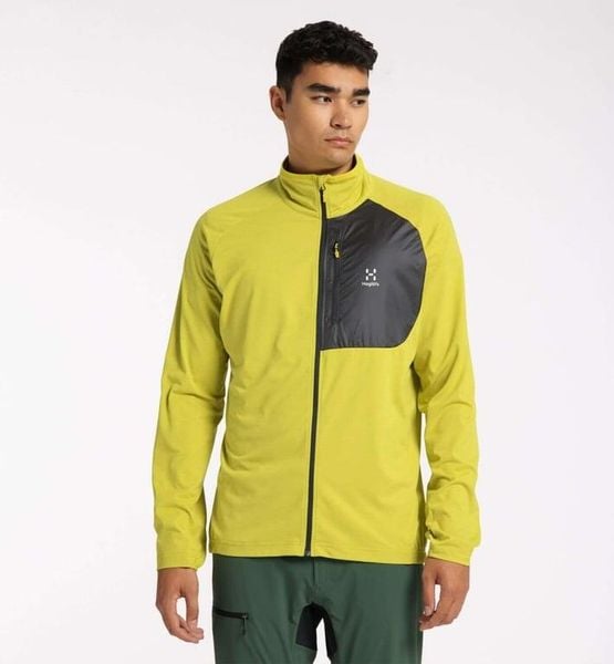 HAGLOFS Bluza techniczna męska MIRRE MID JACKET MEN aurora-S. Niebieskie bluzy bez kaptura męskie Haglöfs, l, z dzianiny. Za 199.40 zł.