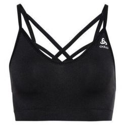 Biustonosz sportowy dwustronny Odlo SEAMLESS SOFT. Czarne biustonosze sportowe damskie Odlo, bez wzorów. Za 189.99 zł.