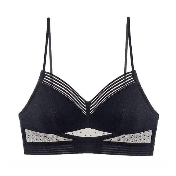 Stanik z dekoltem na plecach do codziennych stylizacji Neasa. Czarne biustonosze Intica, bez wzorów, z materiału. Za 79.00 zł.