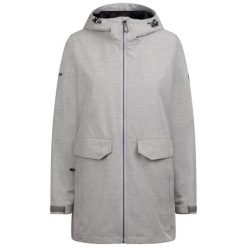 Trespass Crystals — damska kurtka przeciwdeszczowa Platinum Marl. Szare kurtki przeciwdeszczowe damskie Trespass, xl, bez kaptura. Za 345.99 zł.