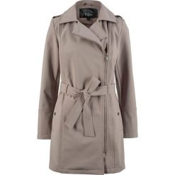 Kurtka softshell "biker" z paskiem bonprix brunatny. Brązowe kurtki damskie bonprix, bez wzorów, z softshellu, bez kaptura. Za 124.99 zł.