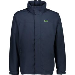 Kurtka przeciwdeszczowa męska CMP Snaps. Niebieskie kurtki męskie CMP, m, bez wzorów, sportowe, bez kaptura. Za 249.99 zł.