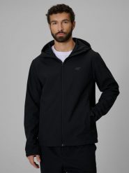 4F Kurtka softshell membrana 5000 męska - czarna 3XL. Czarne kurtki męskie 4f, m, bez wzorów, z materiału, bez kaptura. Za 299.99 zł.