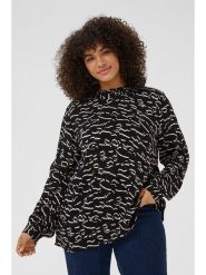 Kaffe Bluzka w kolorze czarno-kremowym rozmiar: 52. Czarne bluzki damskie Kaffe, bez wzorów, z wiskozy, bez kołnierzyka, bez ramiączek. Za 86.99 zł.