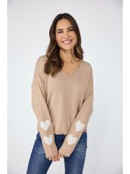 LIEBLINGSSTÜCK Sweter "Linka" w kolorze beżowym rozmiar: 40. Brązowe swetry klasyczne damskie LIEBLINGSSTÜCK, z kaszmiru, bez kołnierzyka. Za 237.73 zł.