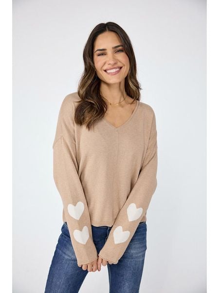 LIEBLINGSSTÜCK Sweter "Linka" w kolorze beżowym rozmiar: 44. Brązowe swetry klasyczne damskie LIEBLINGSSTÜCK, z kaszmiru, bez kołnierzyka. Za 223.46 zł.