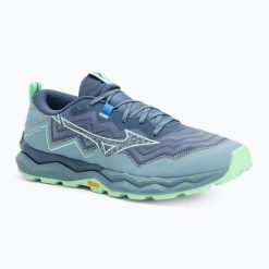 Buty do biegania męskie Mizuno Wave Daichi 9. Niebieskie obuwie do biegania damskie Mizuno, mizuno wave. Za 449.99 zł.