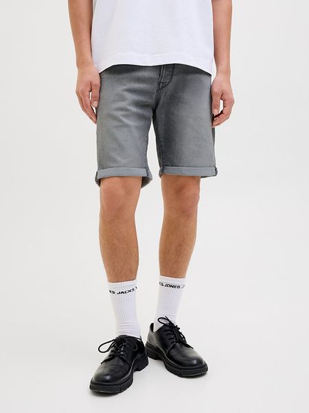 Jack & Jones Szorty dżinsowe "Rick" w kolorze szarym rozmiar: M. Szare szorty męskie Jack & Jones, z aplikacjami, z jeansu, klasyczne. Za 83.03 zł.