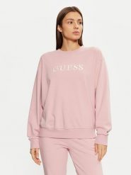 Guess Bluza O5RQ03 KCO31 Różowy Regular Fit. Czerwone bluzy bez kaptura damskie Guess, m, z bawełny. Za 239.99 zł.