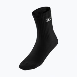 Skarpety Mizuno Volley. Czarne skarpetki damskie Mizuno, bez wzorów, z bawełny. Za 26.99 zł.