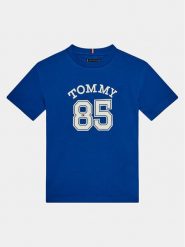 Tommy Hilfiger T-Shirt Mesh Varsity Tee S/S KB0KB08683 Niebieski Regular Fit. Niebieskie t-shirty chłopięce Tommy Hilfiger, bez wzorów, z bawełny, bez ramiączek. Za 129.99 zł.