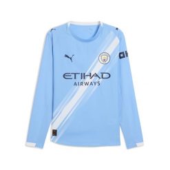 Męska autentyczna koszulka domowa z długim rękawem Manchester City 25/26 PUMA. Białe koszulki męskie z długim rękawem Puma, l. Za 699.00 zł.