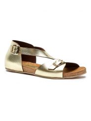 Comfortfusse Skórzane sandały w kolorze złotym rozmiar: 37. Żółte sandały damskie Comfortfusse, bez wzorów, ze skóry, bez obcasa. Za 223.99 zł.