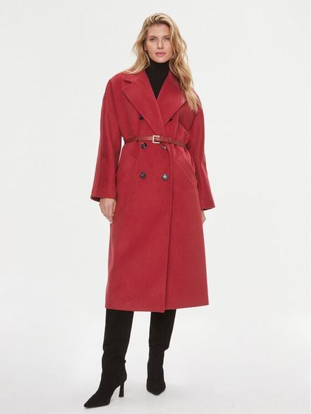 Imperial Płaszcz przejściowy KH36GID Czerwony Oversize. Czerwone płaszcze damskie Imperial, m, bez wzorów, z syntetyku. Za 469.99 zł.