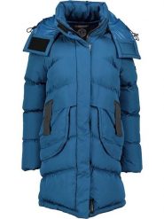 Geographical Norway Płaszcz pikowany "Dalmira" w kolorze niebieskim rozmiar: XXL. Niebieskie płaszcze damskie Geographical Norway, xxl, bez wzorów. Za 326.32 zł.