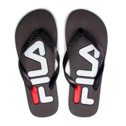 Klapki damskie Fila Troy. Czarne klapki damskie Fila, bez wzorów, bez obcasa. Za 31.90 zł.