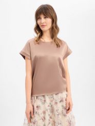 JOOP! Koszulka - Taila Kobiety wiskoza brązowy, 40. Brązowe t-shirty damskie Joop!, bez wzorów, z dżerseju, bez kołnierzyka. Za 379.95 zł.