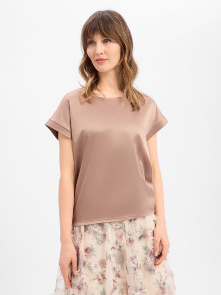 JOOP! Koszulka - Taila Kobiety wiskoza brązowy, 40. Brązowe t-shirty damskie Joop!, bez wzorów, z dżerseju, bez kołnierzyka. Za 379.95 zł.