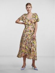YAS Sukienka 26029386 Brązowy Regular Fit. Brązowe sukienki damskie YAS, na co dzień, m, bez wzorów, z wiskozy, bez kołnierzyka, bez ramiączek, proste. Za 249.99 zł.