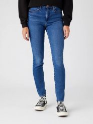 Wrangler Dżinsy - Skinny fit - w kolorze niebieskim rozmiar: W40/L32. Niebieskie jeansy damskie Wrangler, z podwyższonym stanem. Za 140.53 zł.