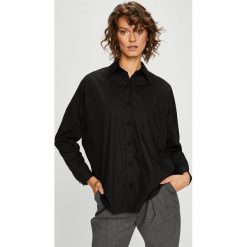 Pinko - Koszula. Czarne koszule damskie Pinko, bez wzorów, z bawełny, klasyczne, bez kołnierzyka, bez ramiączek. W wyprzedaży za 699.90 zł.