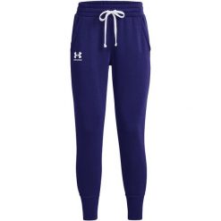 Spodnie fitness damskie Under Armour Rival Fleece Joggers. Niebieskie spodnie dresowe damskie Under Armour, m, na fitness i siłownię. Za 191.88 zł.