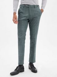 Andrew James Spodnie - Mitch Mężczyźni Modern Fit zielony, 48. Zielone spodnie materiałowe męskie Andrew James. Za 299.95 zł.