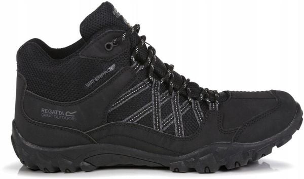 Buty trekkingowe męskie Edgepoint Mid Regatta. Czarne buty trekkingowe męskie Regatta, bez zapięcia, trekkingowe. Za 195.50 zł.