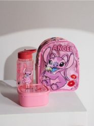 Zestaw: plecak, bidon i lunchbox Lilo & Stitch 3 pack - wielobarwny. Plecaki damskie Sinsay, bez wzorów. Za 27.99 zł.