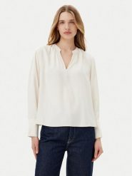 Tommy Hilfiger Bluzka WW0WW44049 Écru Regular Fit. Bluzki damskie Tommy Hilfiger, bez wzorów, z wiskozy, bez ramiączek. Za 239.99 zł.