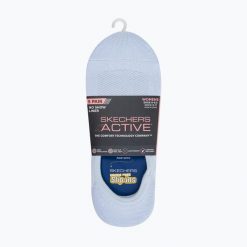 Skarpety damskie SKECHERS Non Terry No Show Liner 3. Niebieskie skarpetki damskie Skechers, bez wzorów, z elastanu. Za 29.99 zł.