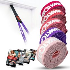 Zestaw taśm fitness z tkaniny – 5 poziomów oporu, taśmy treningowe z torbą. Czerwone torebki klasyczne damskie NEOLYMP, bez wzorów, ze skóry, bez dodatków. Za 186.99 zł.