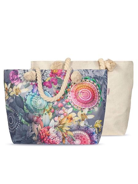 Hip Torba plażowa "Olinga" w kolorze jasnoróżowo-fioletowym - 60 x 43 cm rozmiar: 43x60 cm. Różowe torebki klasyczne damskie Hip, bez wzorów, ze lnu, bez dodatków. Za 65.23 zł.